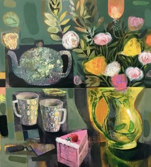 Pink Icing and Paper Flowers